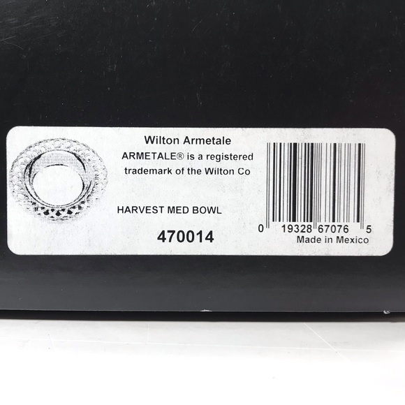 WILTON ARMETALE Harvest Bowl Medium #470014 Aluminum Serveware NWT - Picture 6 of 9